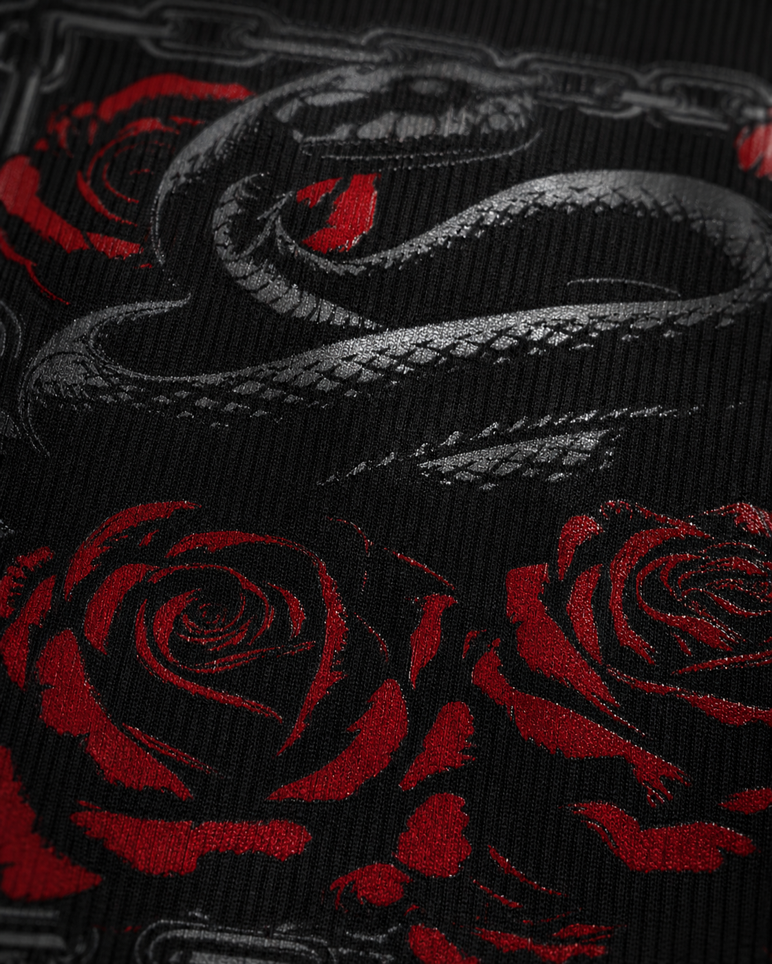 VENOM & ROSES — Micro-Rib Tank Top