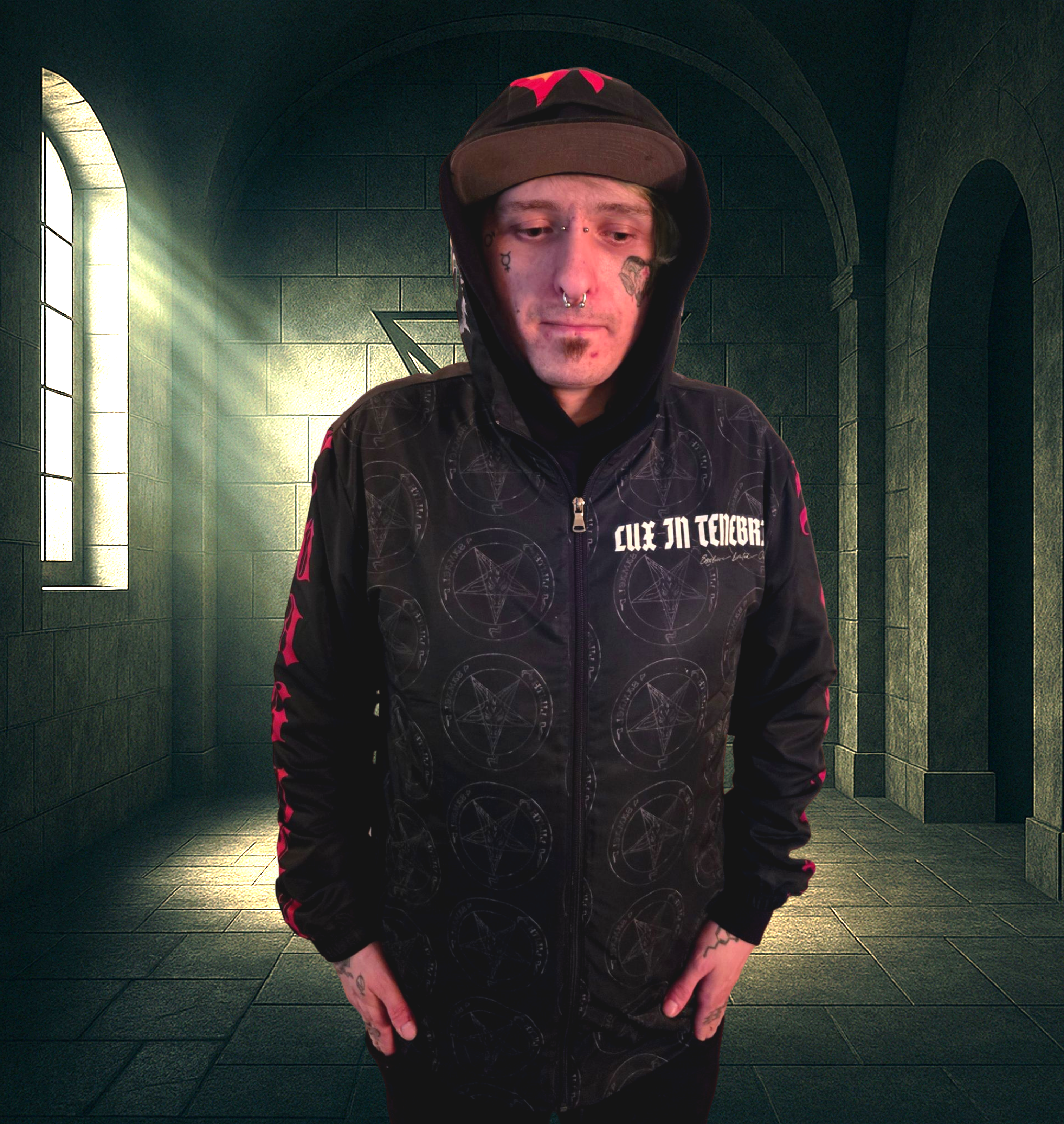 DAEMON & DEUS INVERSUS | Men’s Windbreaker Jacket - Lux in Tenebris