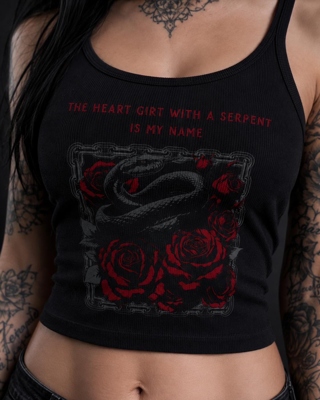 VENOM & ROSES — Micro-Rib Tank Top