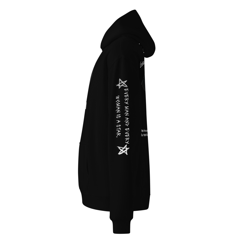 HIDDEN LIGHT | Oversized Heavyweight Hoodie – Lux in Tenebris - FixedStars Apparel