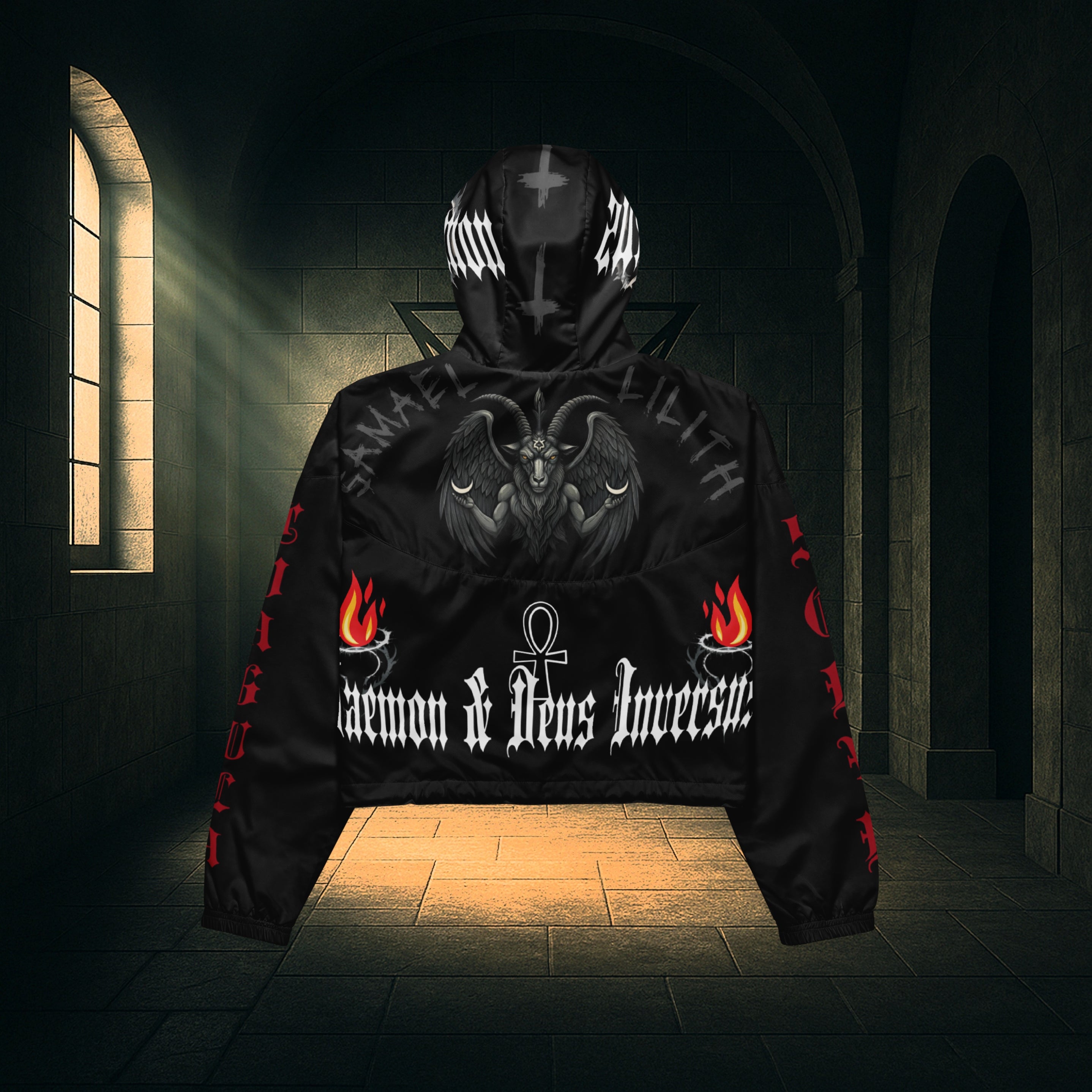 DAEMON & DEA INVERSUS | Women's Crop Windbreaker - Lux In Tenebris