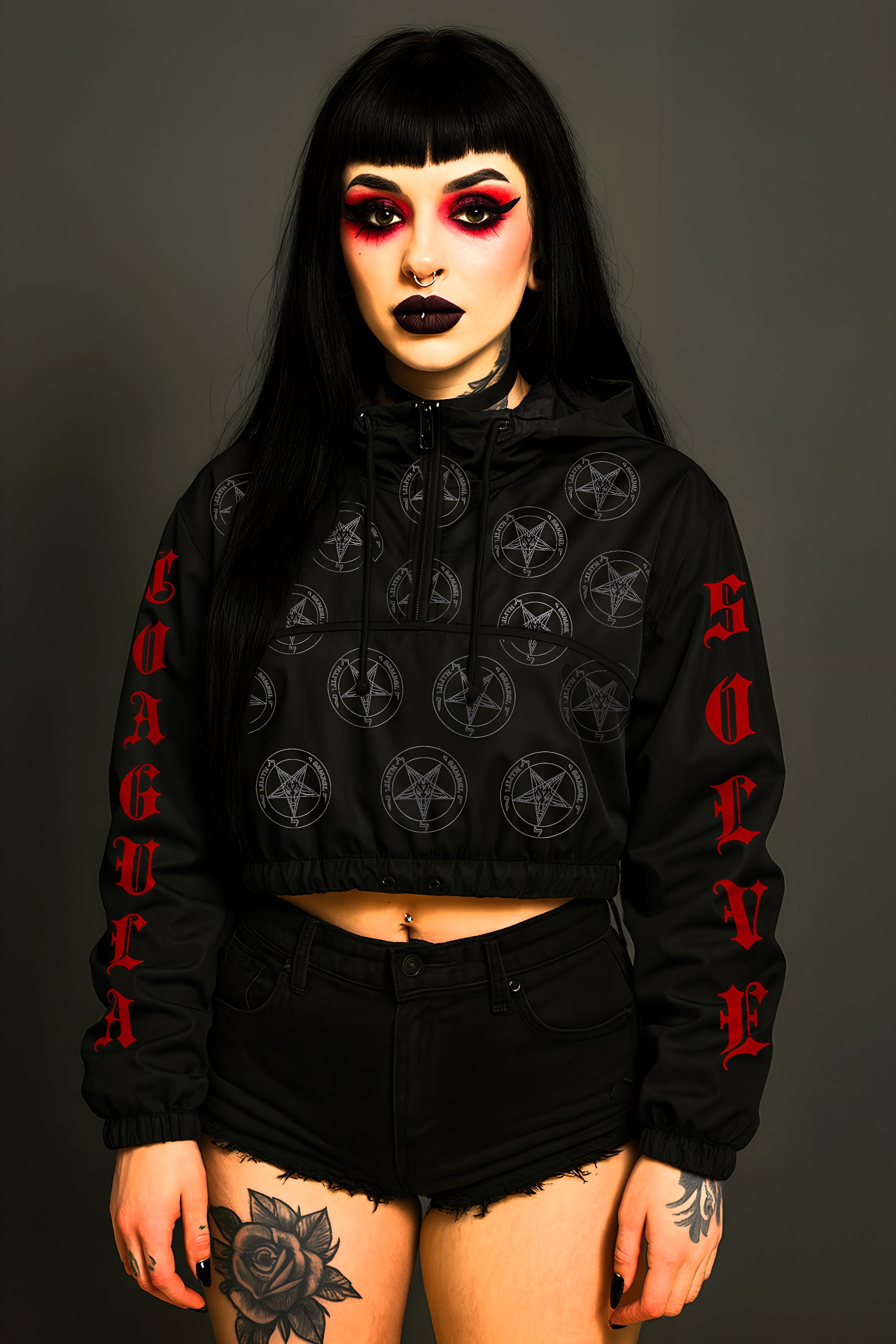 DAEMON & DEA INVERSUS | Women's Crop Windbreaker - Lux In Tenebris