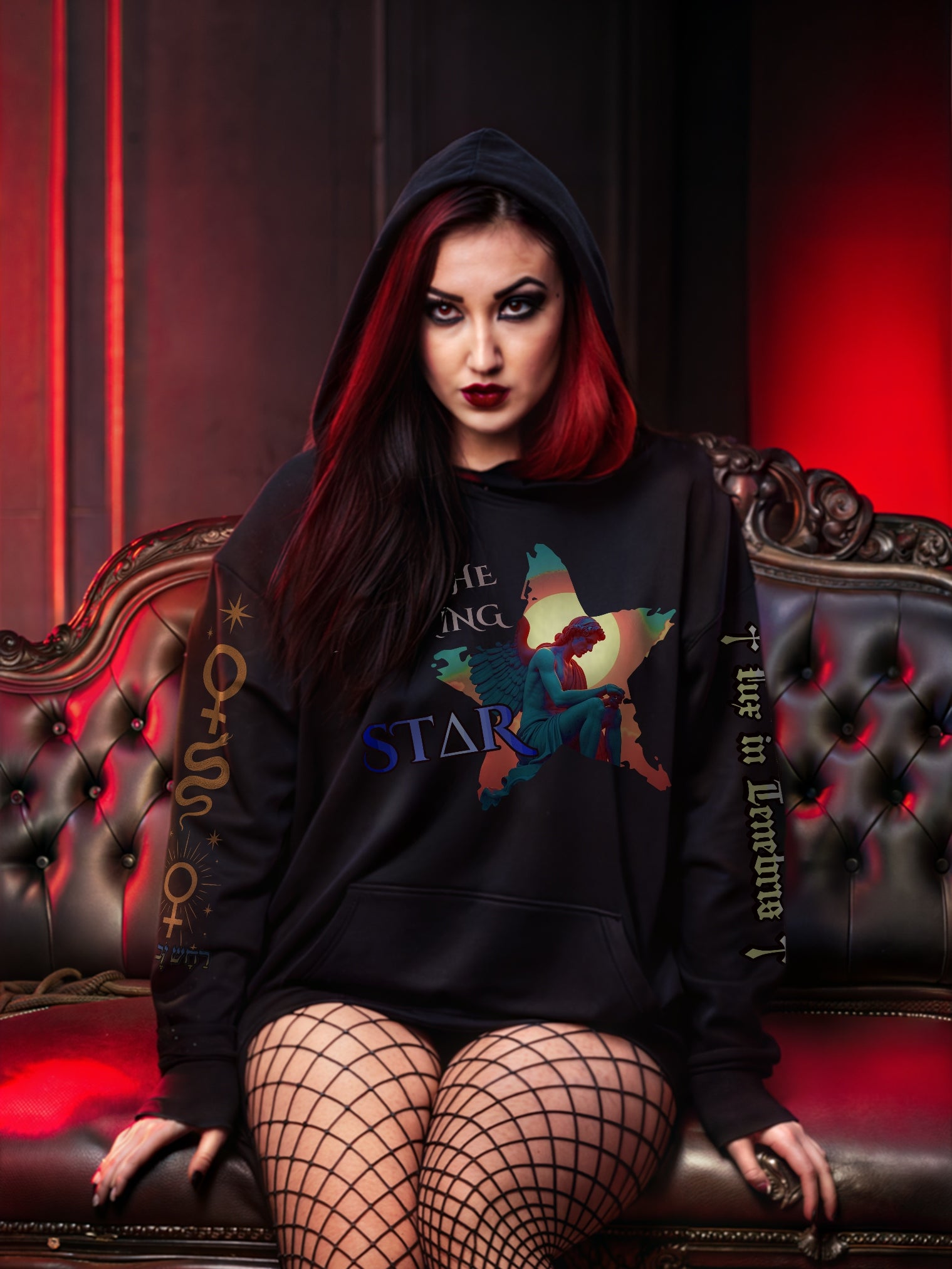 THE MORNING STAR | Unisex Oversized Heavyweight Hoodie - Lux In Tenebris