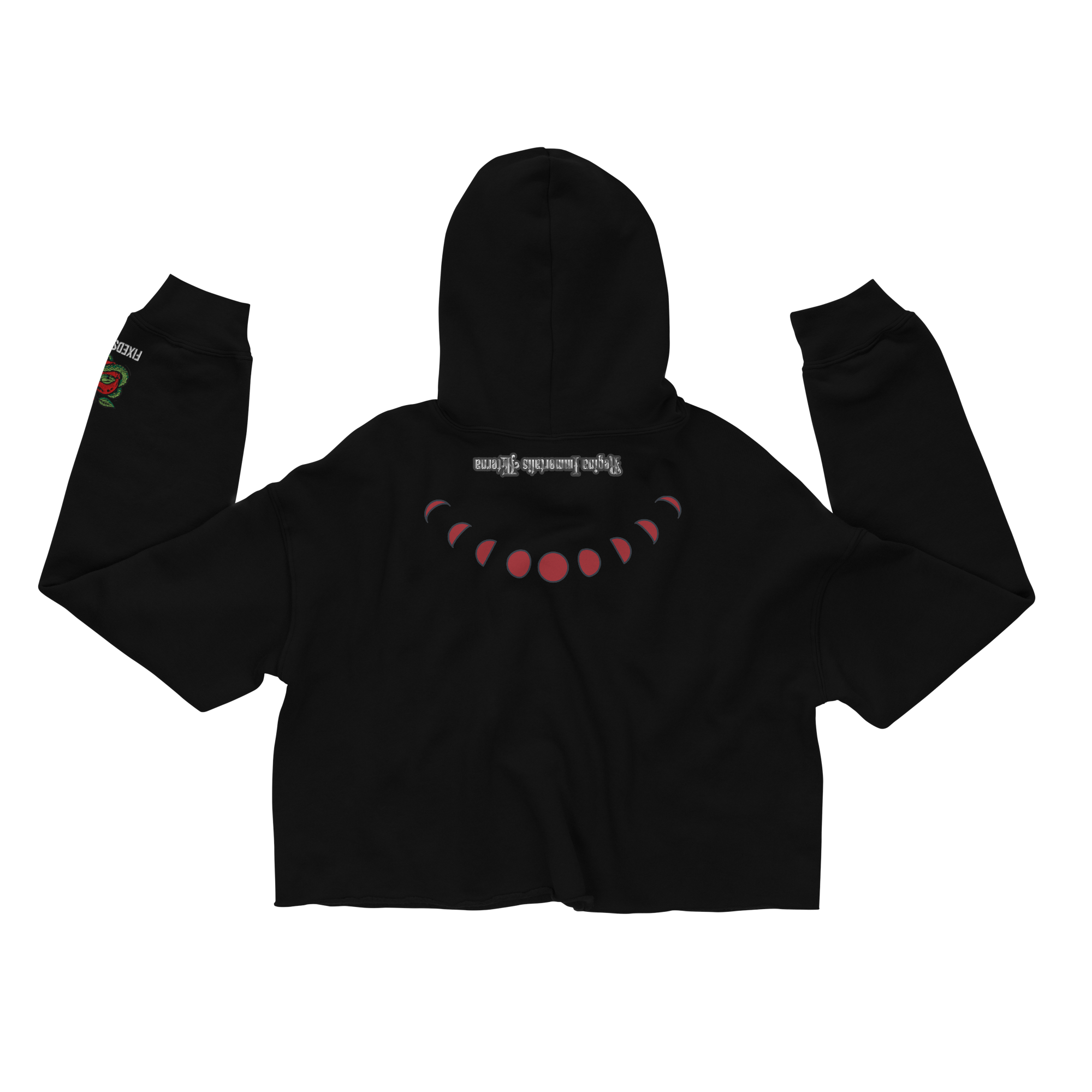 LILITH REGINA AETERNA | Cropped Ritual Hoodie – Lux in Tenebris