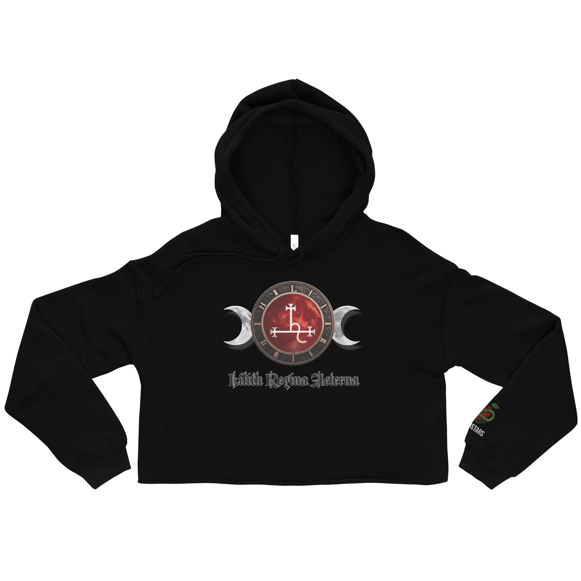 LILITH REGINA AETERNA | Cropped Ritual Hoodie – Lux in Tenebris