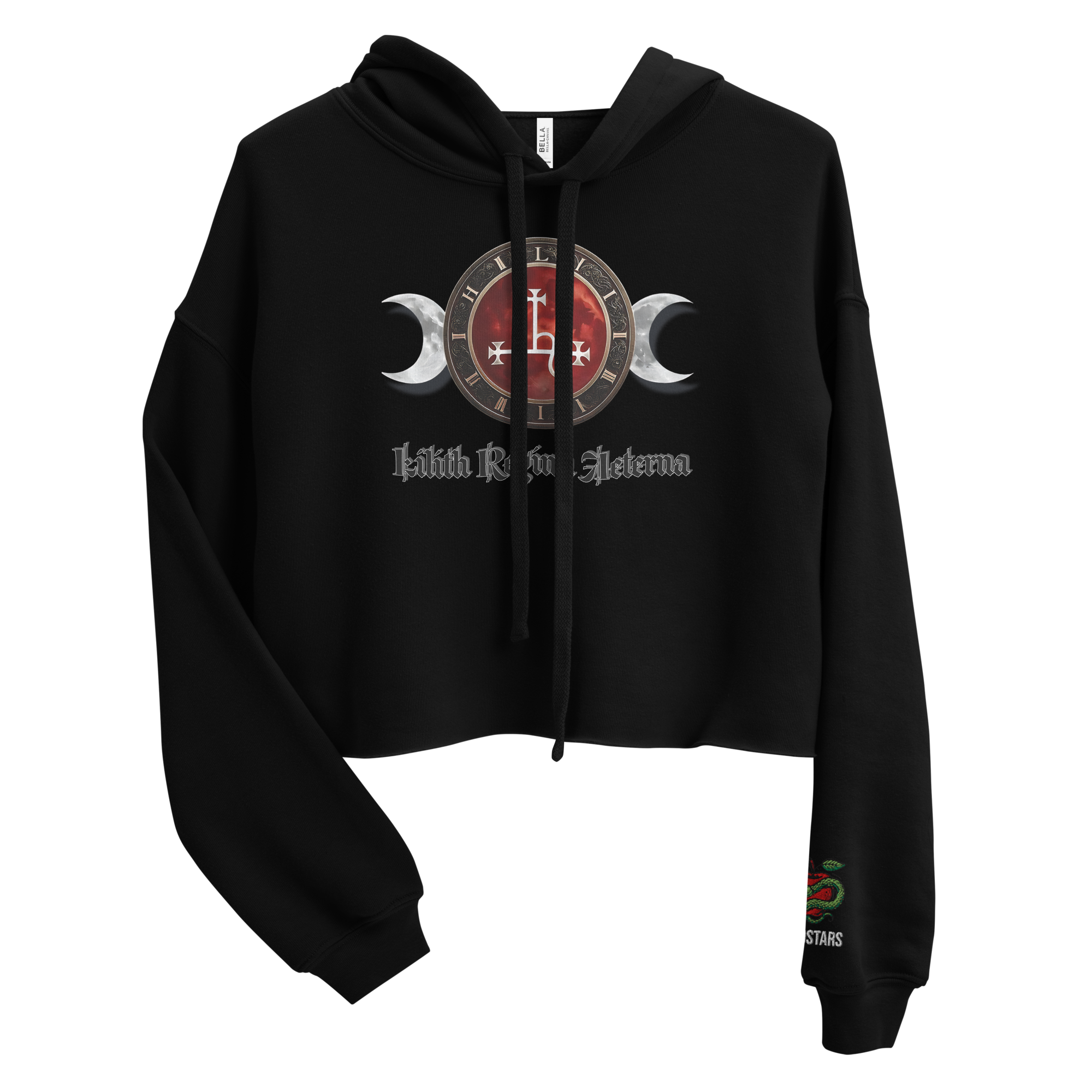 LILITH REGINA AETERNA | Cropped Ritual Hoodie – Lux in Tenebris
